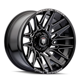 AMERICAN TRUXX EVOLUTION AT1919 GLOSS BLACK MILLED 22X12 8-165.1 -44MM 125.2MM