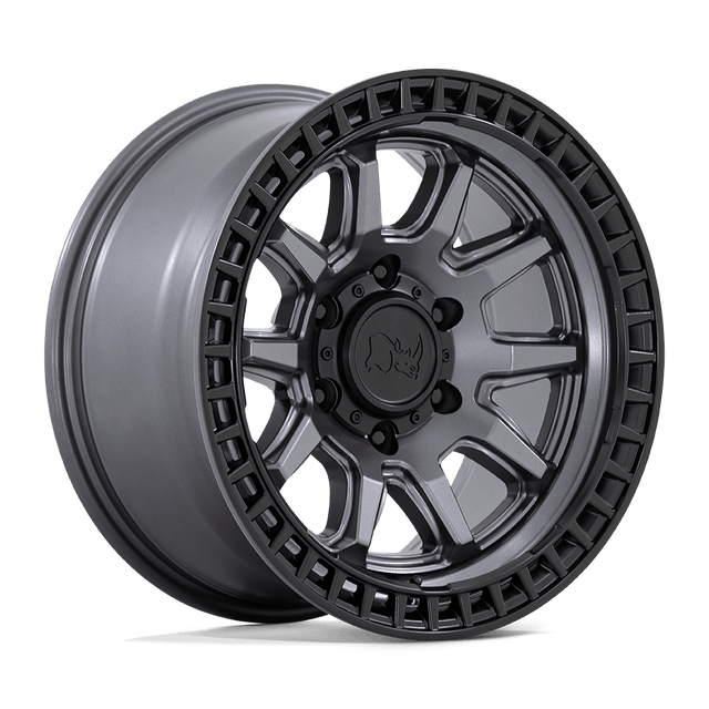 Rhinocéros noir - CALICO | 17X8.5 / -10 Décalage / 5X127 Modèle de boulon | BR001AB17855010N