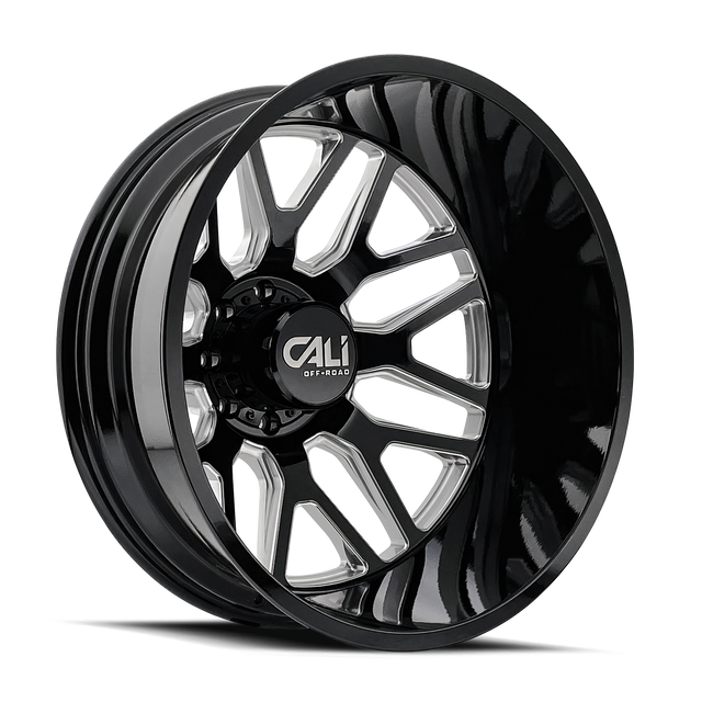 CALI OFF-ROAD-OFFROAD-OFFROAD INVADER DUALLY 9115D NOIR BRILLANT FRAISÉ 22X8.25 8-200 -192MM 142MM