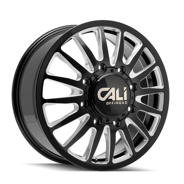 CALI OFF-ROAD SUMMIT DOUBLE AVANT 9110 NOIR BRILLANT FRAISÉ 22X8,25 8-200 115MM 142MM