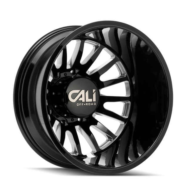 CALI OFF-ROAD SUMMIT DOUBLE ARRIÈRE 9110 NOIR BRILLANT FRAISÉ 22X8,25 8-200 -192MM 142MM