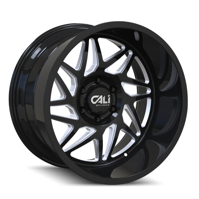 CALI OFF-ROAD GEMINI 9112 NOIR BRILLANT FRAISÉ 20X10 6-135 -25MM 87.1MM