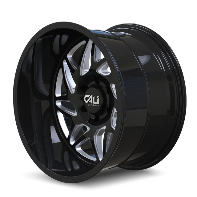 CALI OFF-ROAD GEMINI 9112 NOIR BRILLANT FRAISÉ 20X10 6-135 -25MM 87.1MM