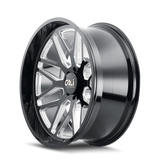 CALI OFF-ROAD INVADER 9115 NOIR BRILLANT FRAISÉ 22X12 8-165.1 -51MM 125.2MM