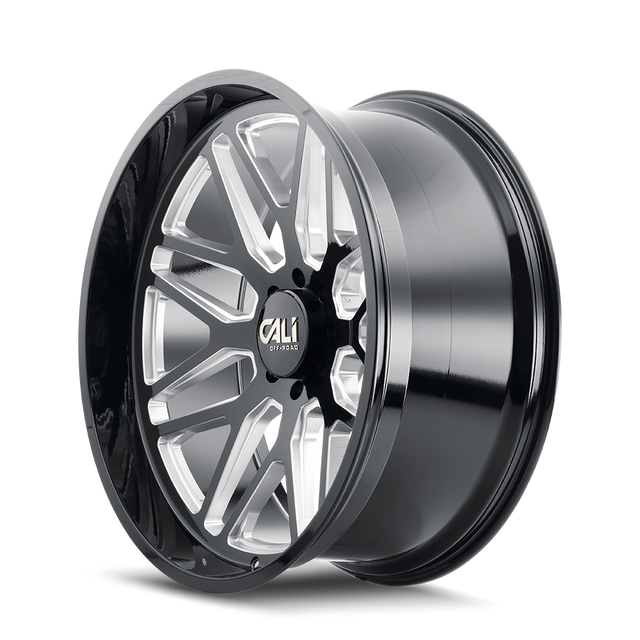 CALI OFF-ROAD INVADER 9115 NOIR BRILLANT FRAISÉ 22X12 8-165.1 -51MM 125.2MM