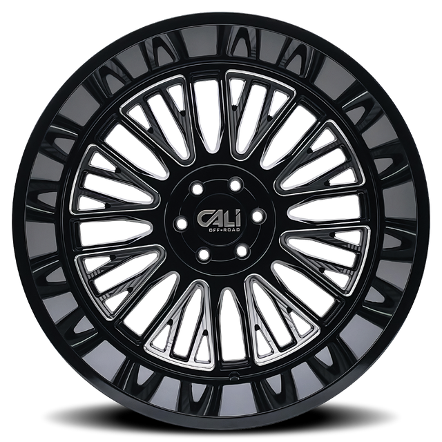 CALI OFF-ROAD VERTEX 9116 NOIR FRAISÉ 20X10 6-135 -25MM 87.1MM