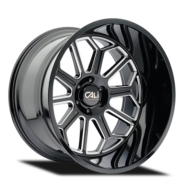 CALI OFF-ROAD AUBURN 9117 NOIR BRILLANT FRAISÉ 24X14 6-135 -76MM 87.1MM