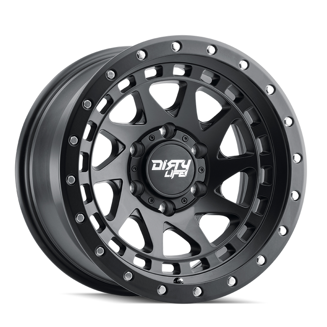 DIRTY LIFE ENIGMA PRO 9311 NOIR SATINÉ 17X9 6-139.7 -38MM 106MM