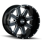 ION 141 GLOSS BLACK MILLED 20X10 6-135/6-139.7 -19MM 106MM