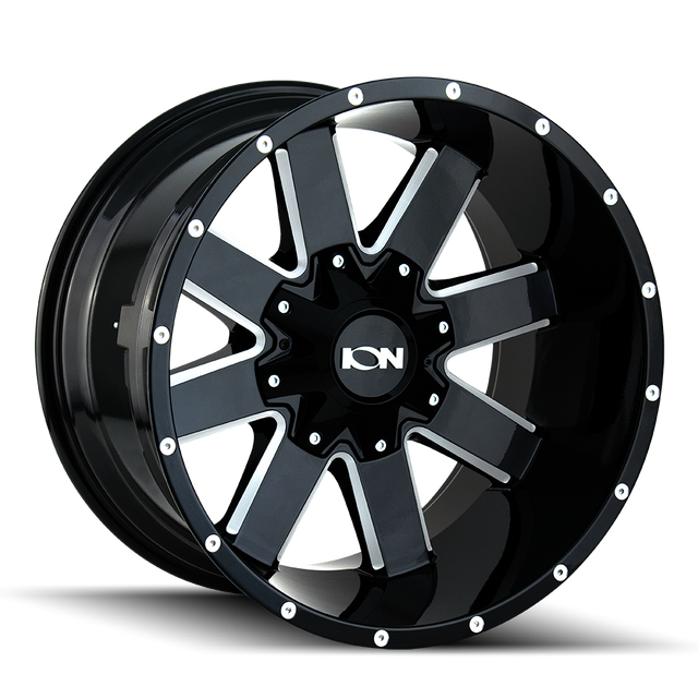 ION 141 GLOSS BLACK MILLED 20X10 6-135/6-139.7 -19MM 106MM