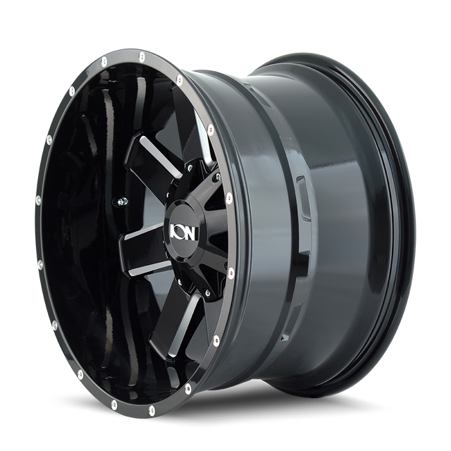 ION 141 GLOSS BLACK MILLED 20X10 6-135/6-139.7 -19MM 106MM