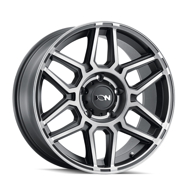 ION 146 NOIR MAT USINÉ AVEC FONCÉ 20X9 6-139.7 18MM 106MM