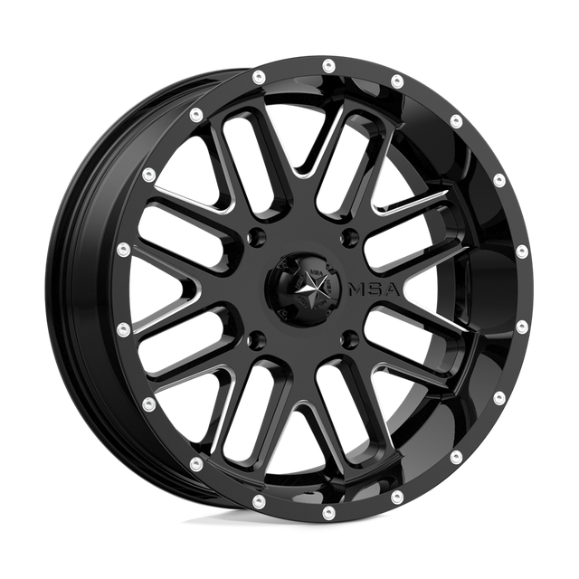 Roues tout-terrain MSA - M35 BANDIT | 20X7 / 00 Décalage / 4X137 Modèle de boulon | M35-020737M