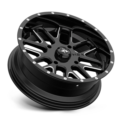 Roues tout-terrain MSA - M35 BANDIT | 22X7 / 00 Décalage / 4X156 Modèle de boulon | M35-022756M