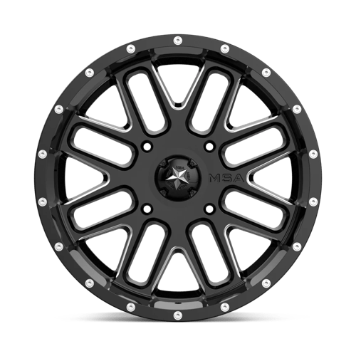 Roues tout-terrain MSA - M35 BANDIT | 22X7 / 00 Décalage / 4X156 Modèle de boulon | M35-022756M