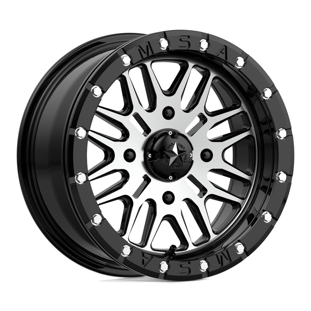 Roues tout-terrain MSA - M37 BRUTE BEADLOCK | 15X7 / 10 Décalage / 4X156 Boulon Motif | M37-05756