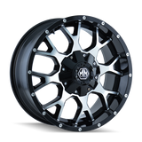 MAYHEM WARRIOR 8015 NOIR BRILLANT USINÉ 20X10 6-135/6-139.7 -25MM 106MM