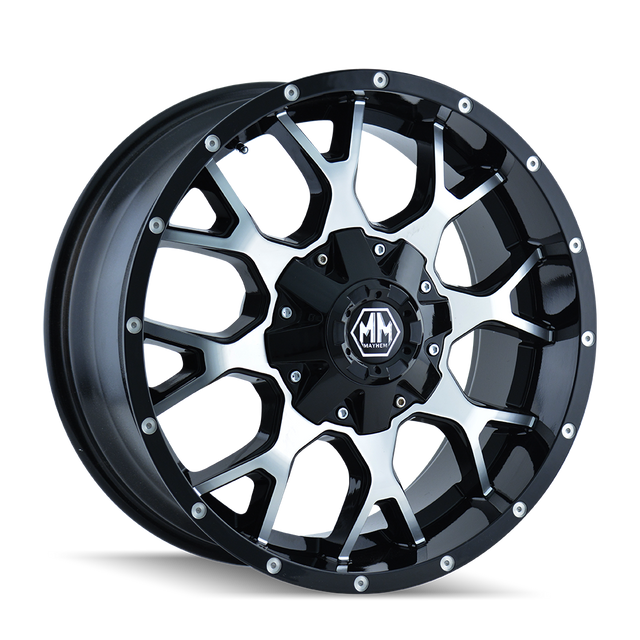 MAYHEM WARRIOR 8015 NOIR BRILLANT USINÉ 20X10 6-135/6-139.7 -25MM 106MM