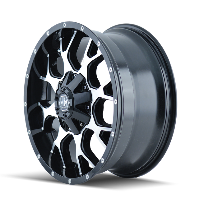 MAYHEM WARRIOR 8015 NOIR BRILLANT USINÉ 20X10 6-135/6-139.7 -25MM 106MM