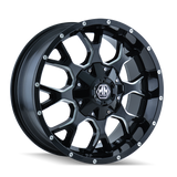 MAYHEM WARRIOR 8015 NOIR BRILLANT FRAISÉ 20X10 6-135/6-139.7 -25MM 106MM