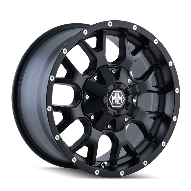 MAYHEM WARRIOR 8015 MATTE BLACK 20X10 5-127/5-139.7 -25MM 87MM