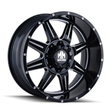 MAYHEM MONSTIR 8100 GLOSS BLACK MILLED 22X10 6-135/6-139.7 -19MM 106MM