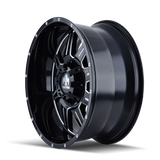 MAYHEM MONSTIR 8100 GLOSS BLACK MILLED 22X10 6-135/6-139.7 -19MM 106MM