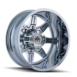 MAYHEM MONSTIR 8101 ARRIÈRE CHROMÉ 17X6.5 8-165.1 -140MM 130.18MM