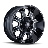 MAYHEM FIERCE 8103 NOIR BRILLANT FRAISÉ 20X10 6-135/6-139.7 -19MM 106MM