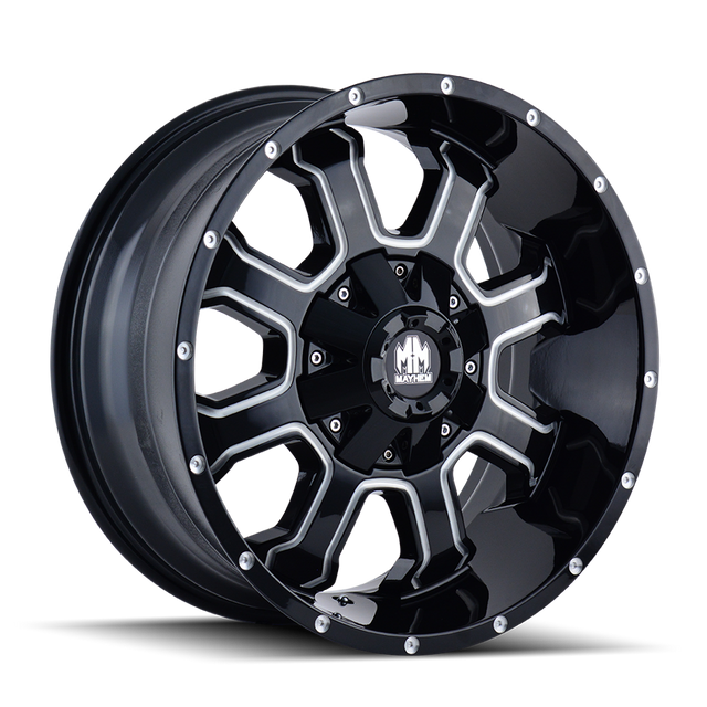 MAYHEM FIERCE 8103 NOIR BRILLANT FRAISÉ 20X10 6-135/6-139.7 -19MM 106MM