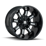 MAYHEM COMBAT 8105 NOIR BRILLANT FRAISÉ 20X9 8-180 0MM 124.1MM