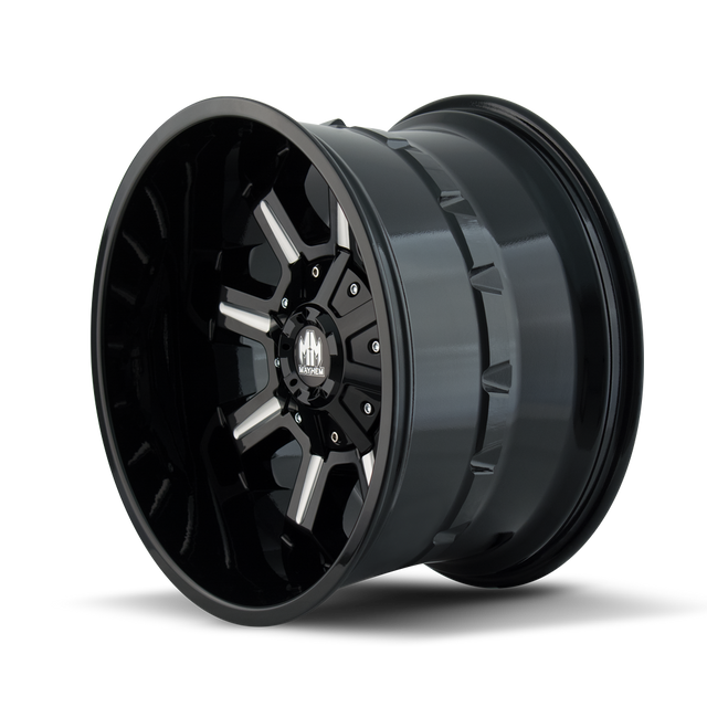 MAYHEM COMBAT 8105 NOIR BRILLANT FRAISÉ 20X9 8-180 0MM 124.1MM