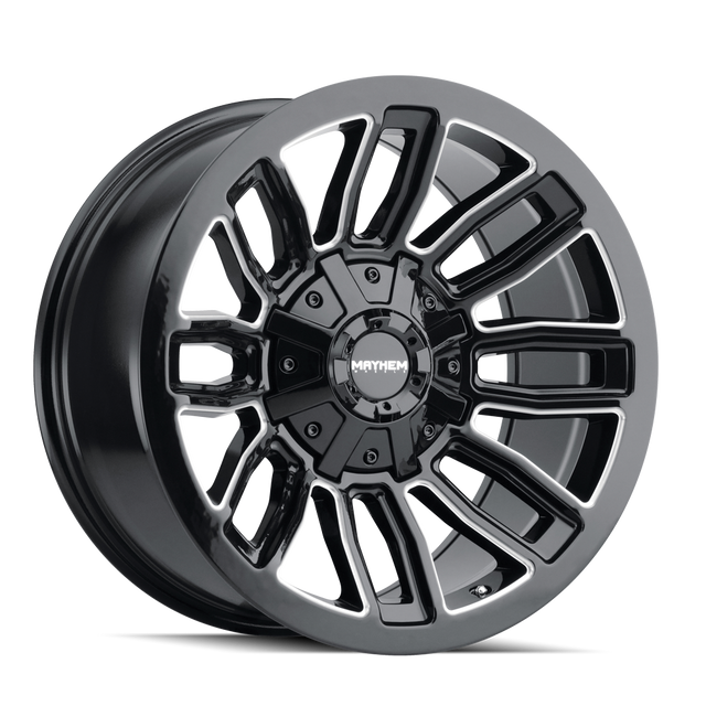 MAYHEM DECOY 8108 NOIR BRILLANT FRAISÉ 20X10 6-135/6-139.7 -19MM 106MM