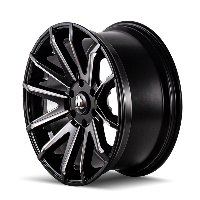 MAYHEM CROSSFIRE 8109 NOIR BRILLANT FRAISÉ 22X9.5 6-139.7 25MM 106MM