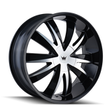 MAZZI EDGE 337 GLOSS BLACK MACHINED 20X8.5 5-115/5-120 18MM 74.1MM