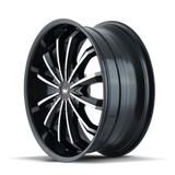 MAZZI FUSION 341 GLOSS BLACK MACHINED 22X9.5 6-135/6-139.7 30MM 106MM