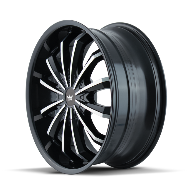 MAZZI FUSION 341 GLOSS BLACK MACHINED 22X9.5 6-135/6-139.7 30MM 106MM