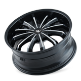 MAZZI FUSION 341 GLOSS BLACK MACHINED 22X9.5 6-135/6-139.7 30MM 106MM