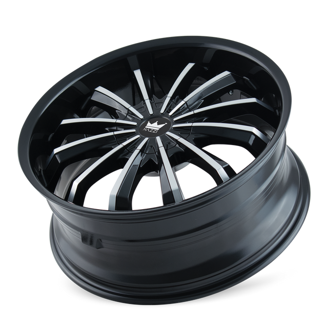 MAZZI FUSION 341 GLOSS BLACK MACHINED 22X9.5 6-135/6-139.7 30MM 106MM