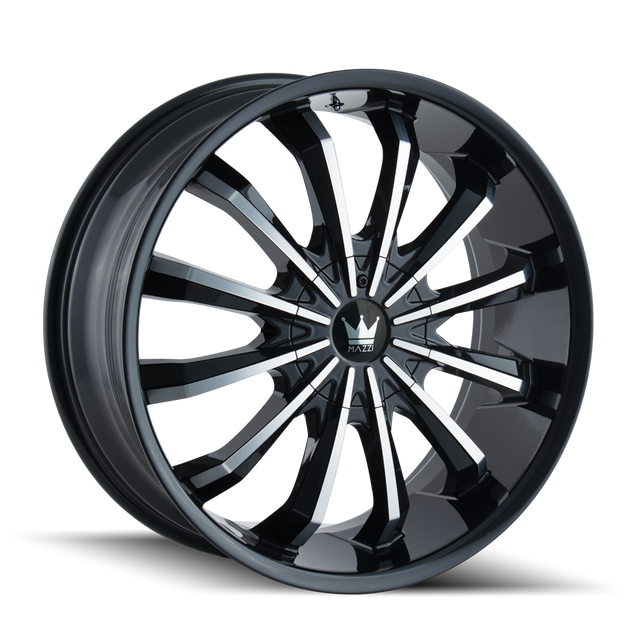 MAZZI FUSION 341 GLOSS BLACK MACHINED 22X9.5 6-135/6-139.7 30MM 106MM