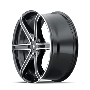 MAZZI PILOTES 371 NOIR BRILLANT USINÉ 20X8.5 5-112/5-120 35MM 74.1MM