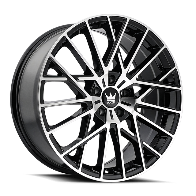 MAZZI JINX 378 NOIR BRILLANT USINÉ 18X8 5-120 40MM 72.56MM