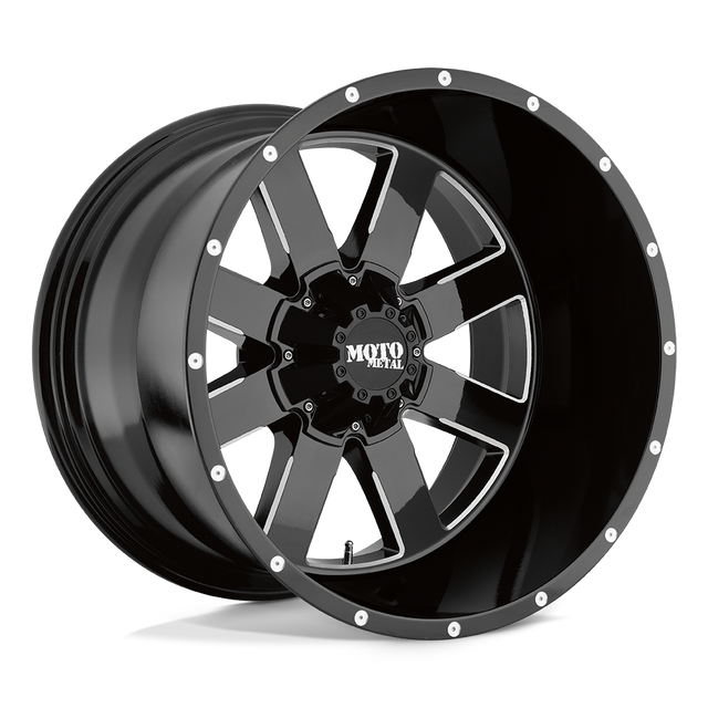 Moto Métal - MO962 | 20X10 / -24 Décalage / 8X165.1 Modèle de boulon | MO96221080324N