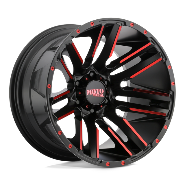 Moto Metal - RASOIR MO978 | 20X10 / -24 Décalage / 8X165.1 Modèle de boulon | MO97821080524CNRC