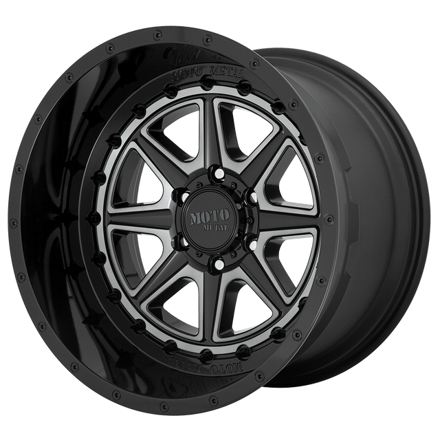 Moto Métal - MO801 PHANTOM | Décalage 22X12 / -44 / Modèle de boulon 5X127 | MO80122250444N