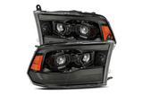 Dodge Ram (09-18): Alpharex Luxx Headlights Alpha-Black