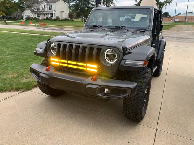 Kit de barre lumineuse LED pour pare-chocs Jeep Jl 2018-2022 Wrangler