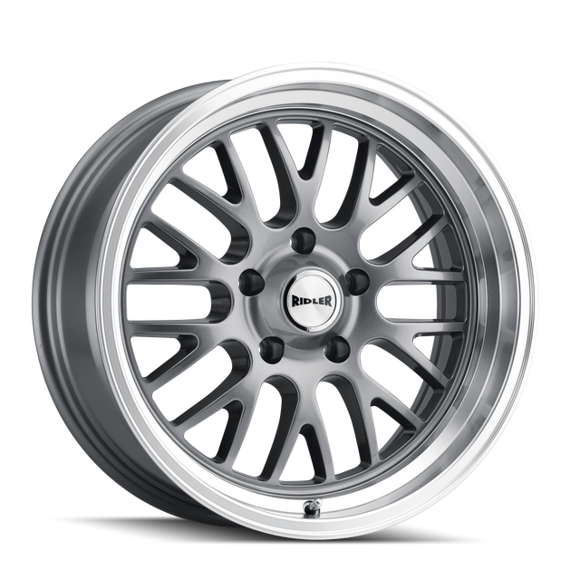 RIDLER 607 GLOSS GREY MACHINED 18X9.5 5-114.3 6MM 83.82MM