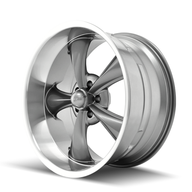 RIDLER 695 GLOSS GREY MACHINED 18X9.5 5-127 6MM 83.82MM