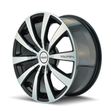 TOUREN TR3 3130 NOIR BRILLANT USINÉ 15X7 5-100/5-114.3 40MM 72.62MM